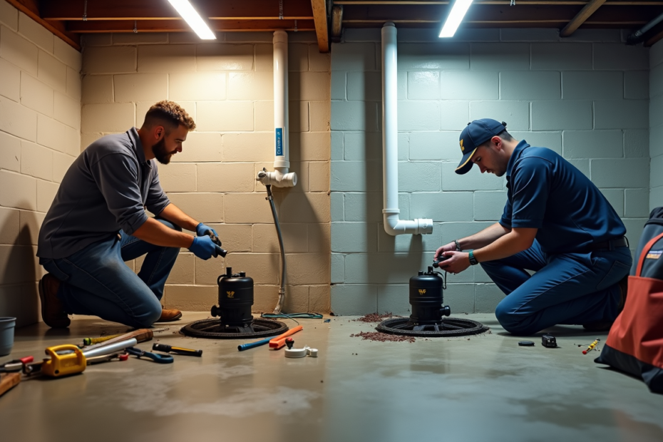 sump pump installation