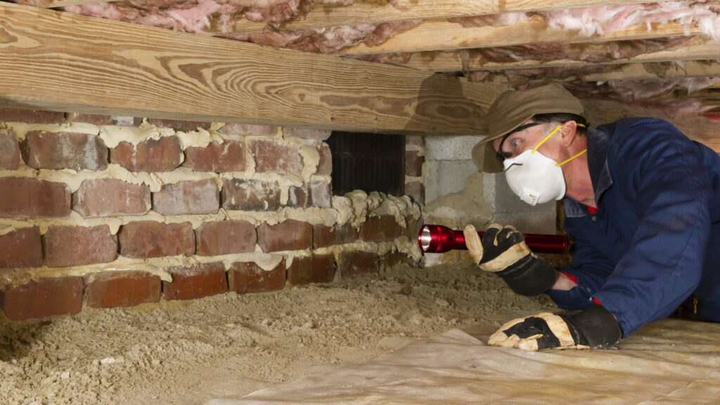 inspecting crawl space